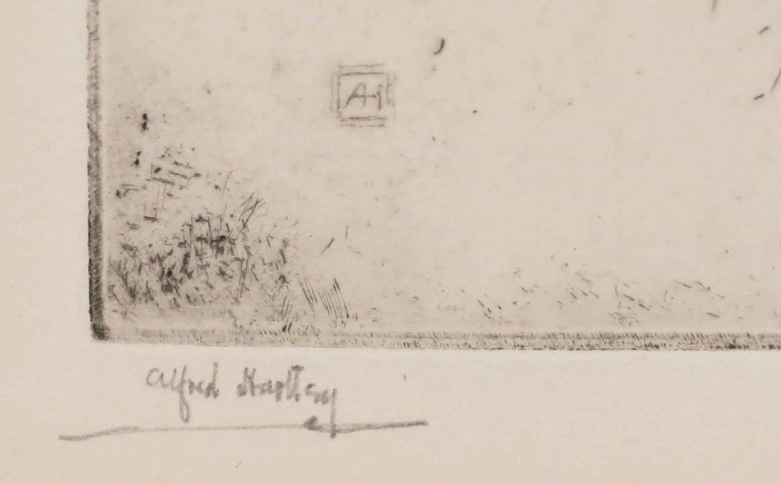 Alfred Hartley (1855 1933) Early 20th Century Etching, Autumn Breezes photo buy