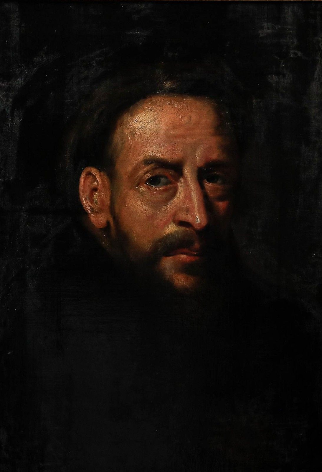 After Peter Paul Rubens 19th Century Oil, Portrait Of An Unknown Capuchin Monk photo furniture