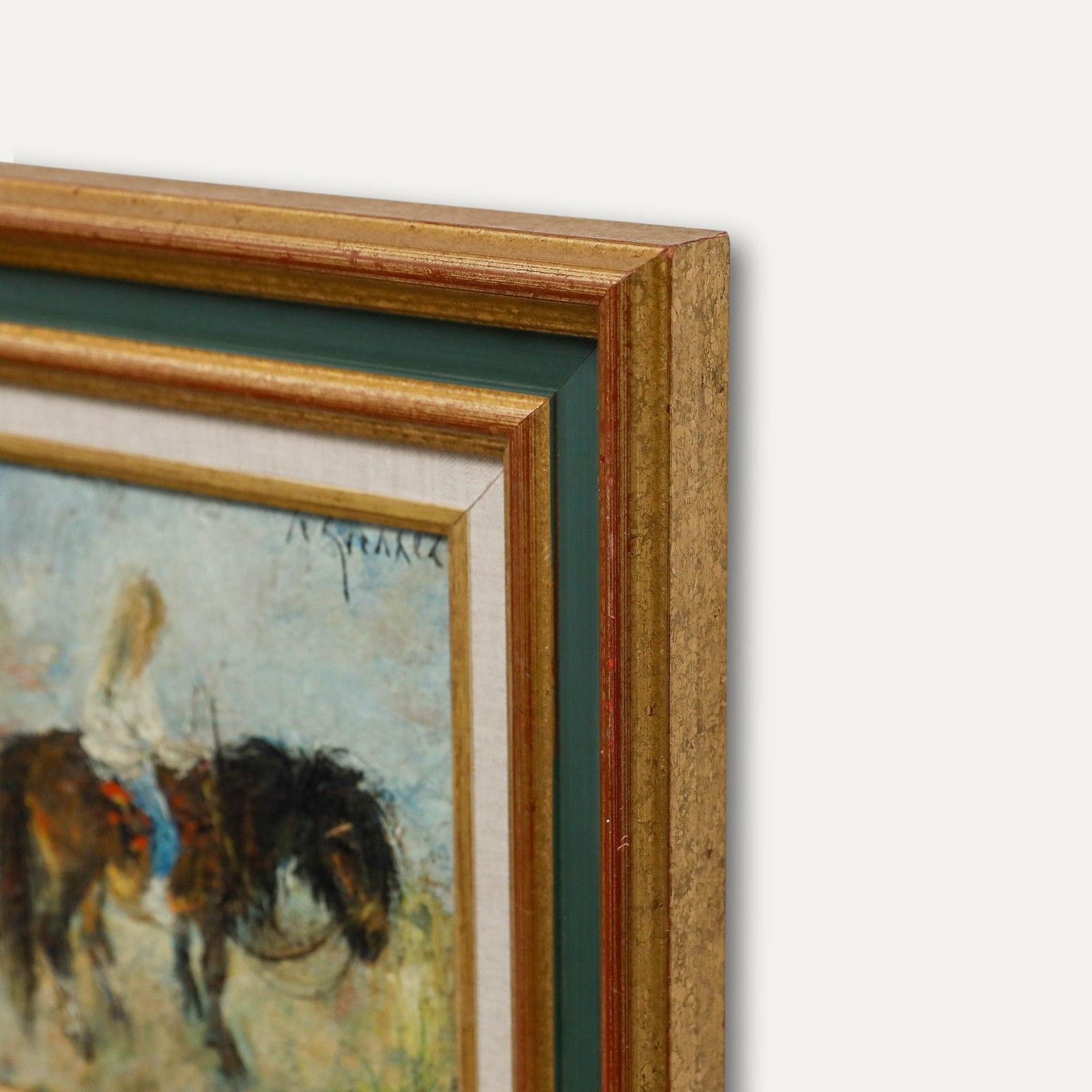 Jean Le Guennec (1924 1988) Framed Mid 20th Century Oil, Girl With A Pony photo vinterior