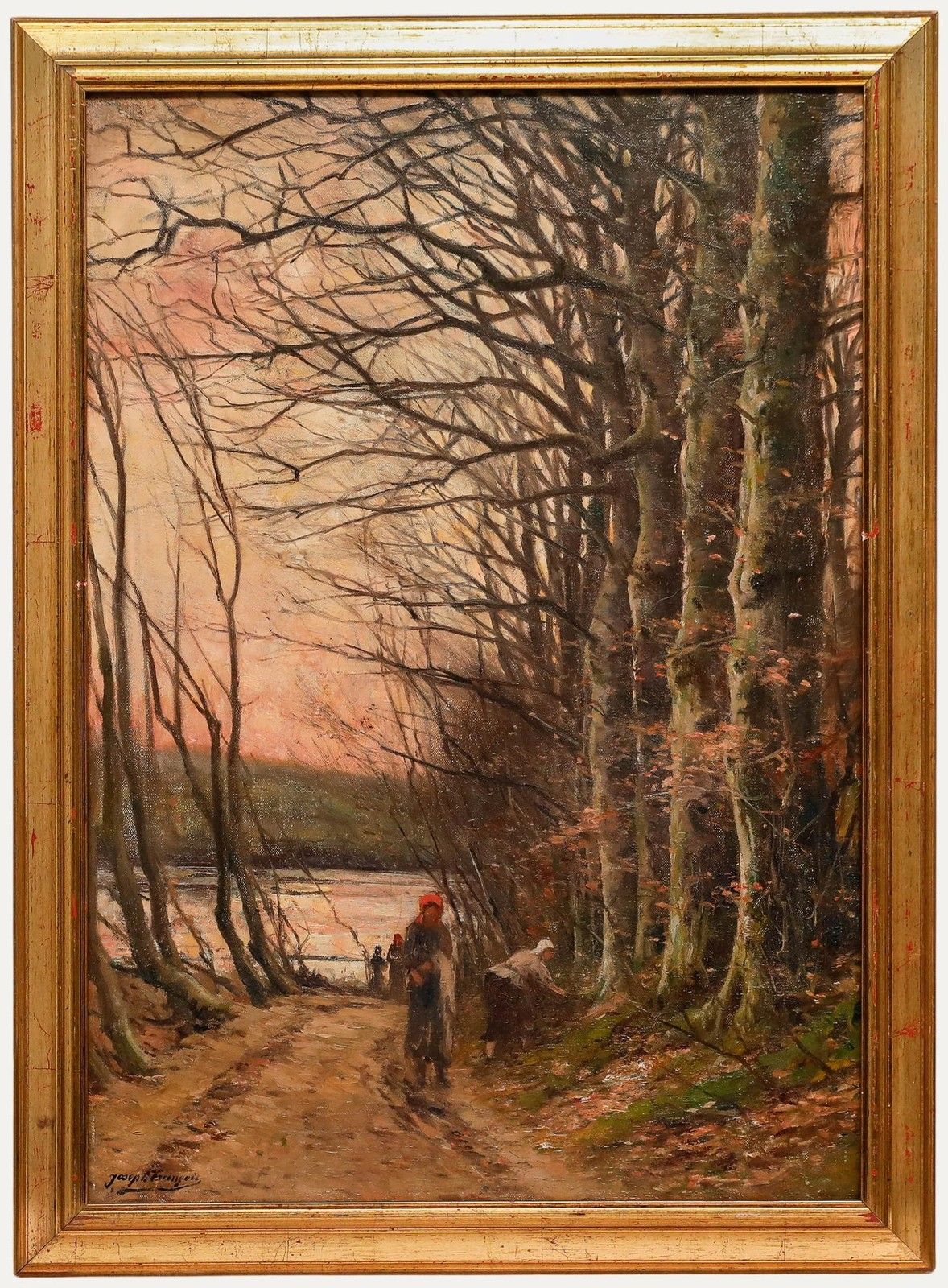 Joseph Charles François (1851 1940) Early 20th Century Oil, Autumn Evening
