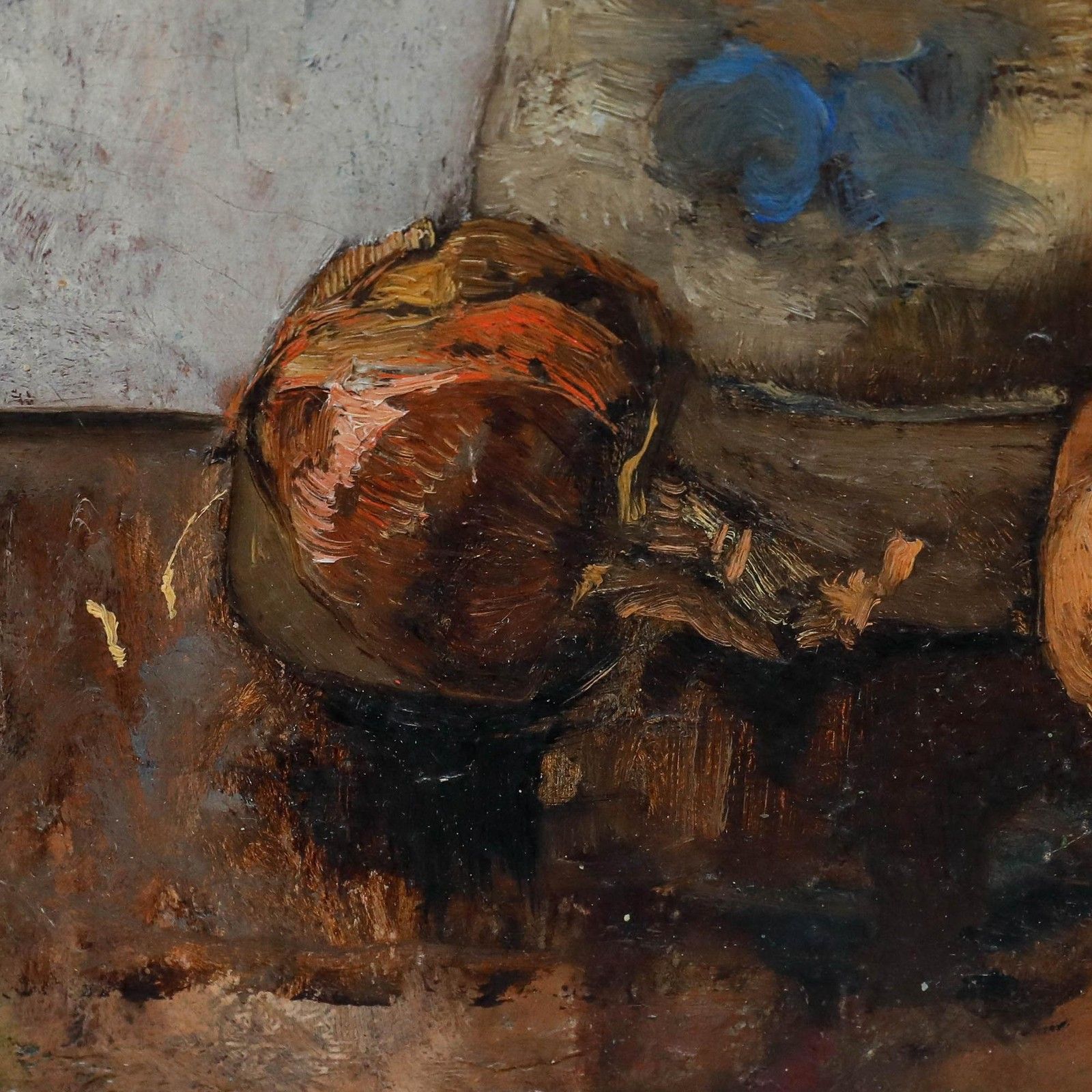Frans De Nocker (1884 1955) Framed Oil, Still Life With Bottle & Onions photo vintage