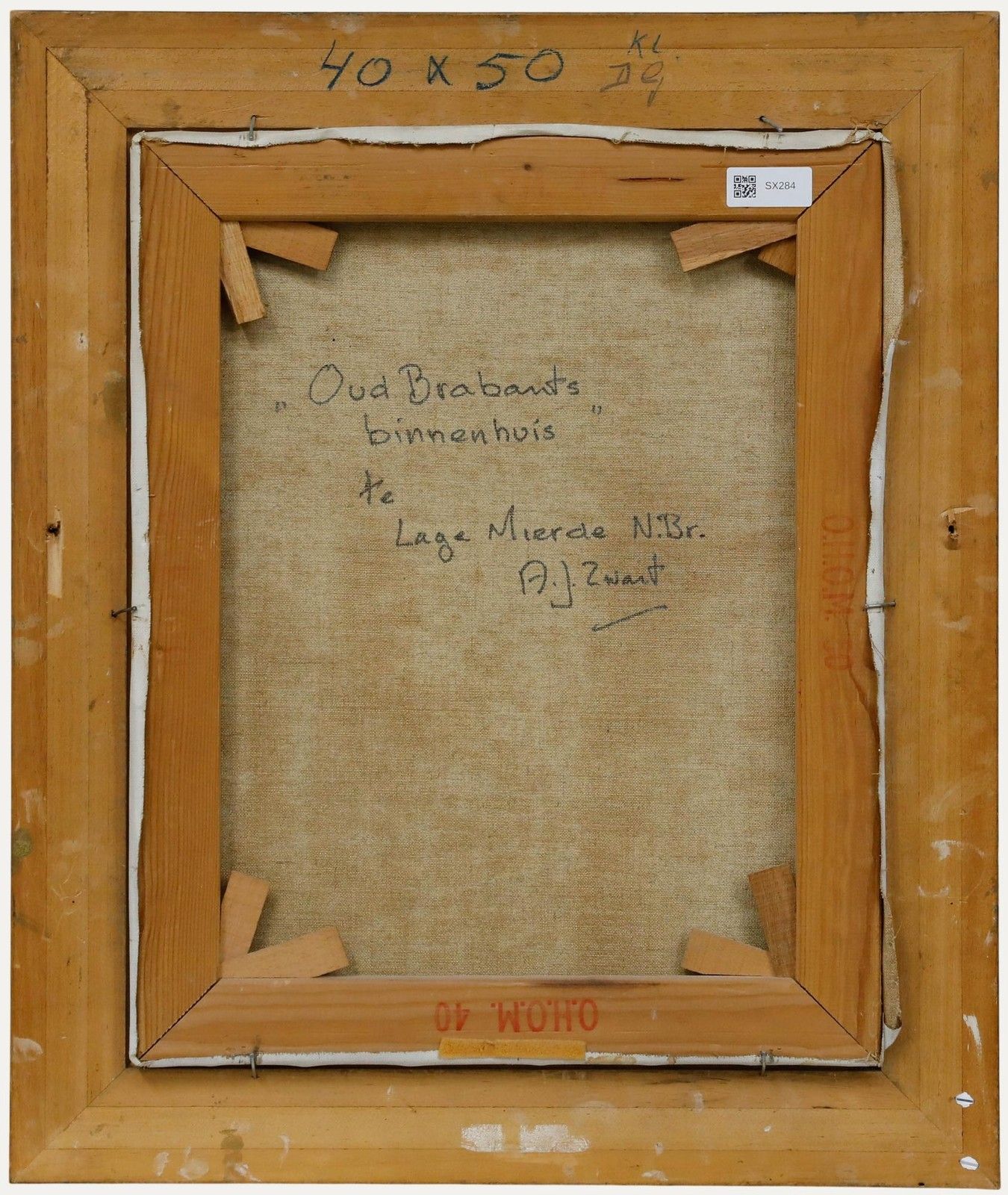 Arie J. Zwart (1903 1981) Framed Mid 20th Century Oil, Old Brabant Interior photo Art