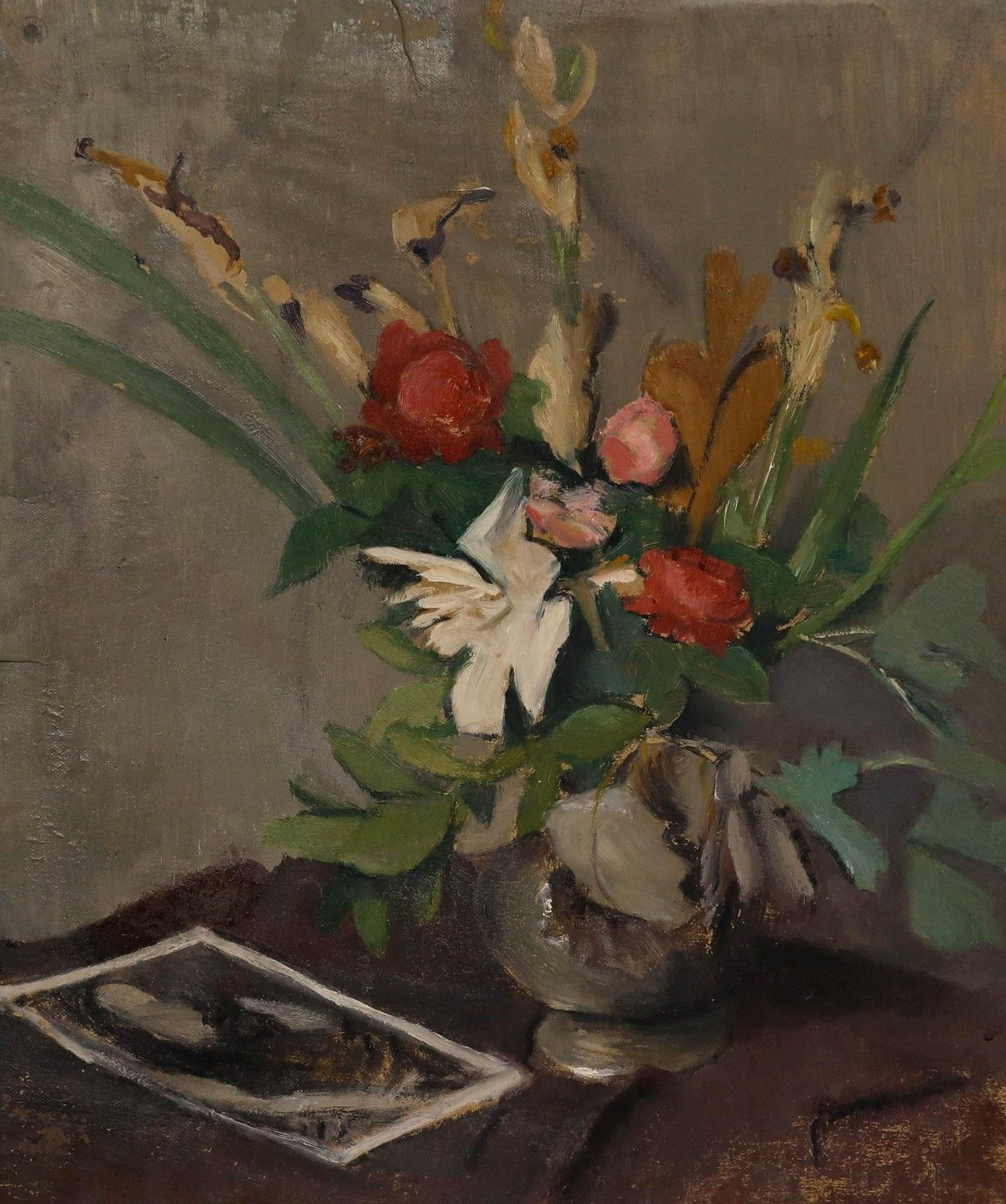 Cecile Hertz Eyrolles (1875 1974) Oil, Still Life With Bouquet photo furniture
