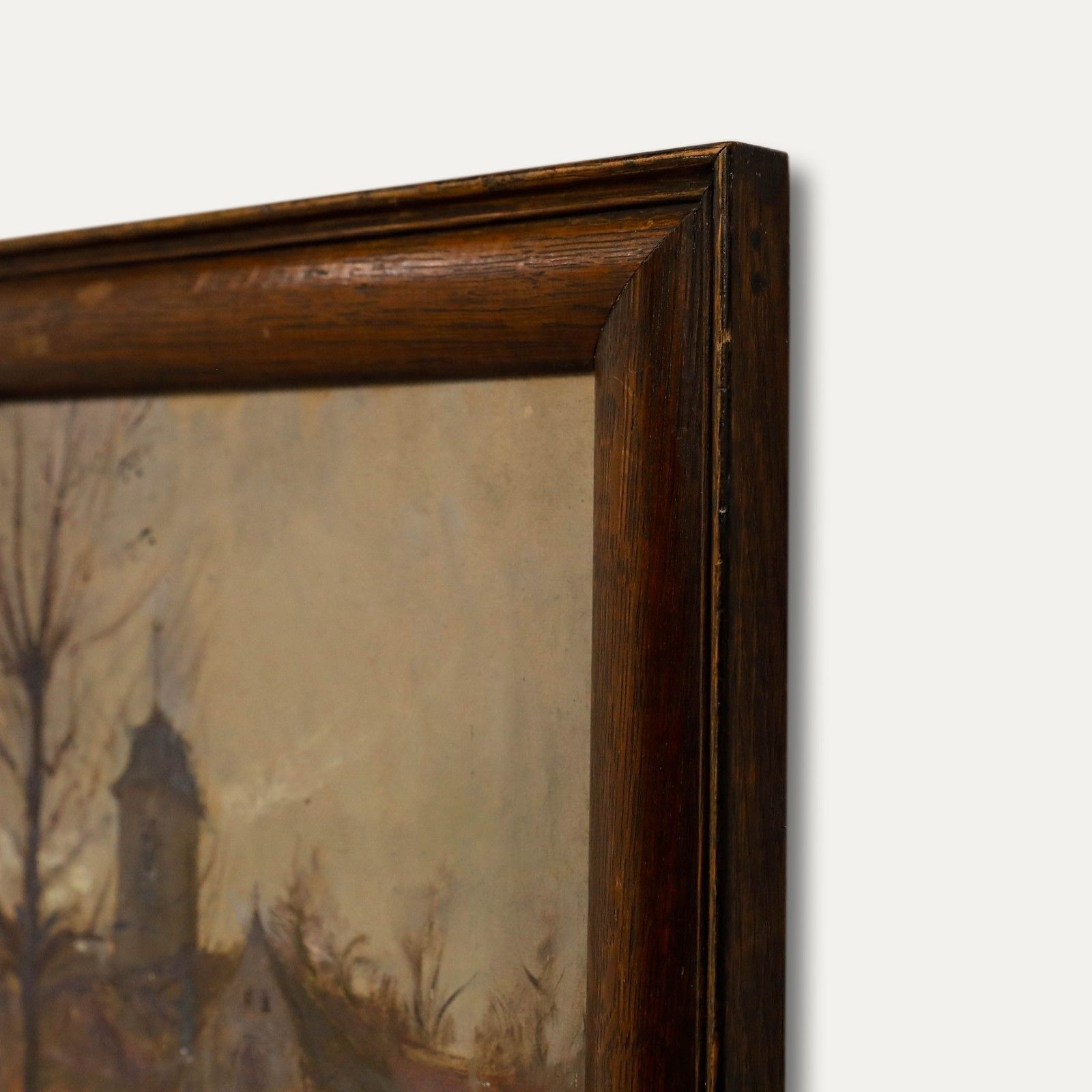 Cecile Hertz Eyrolles (1875 1974) Framed Mid 20th Century Oil, Church Corner photo vinterior