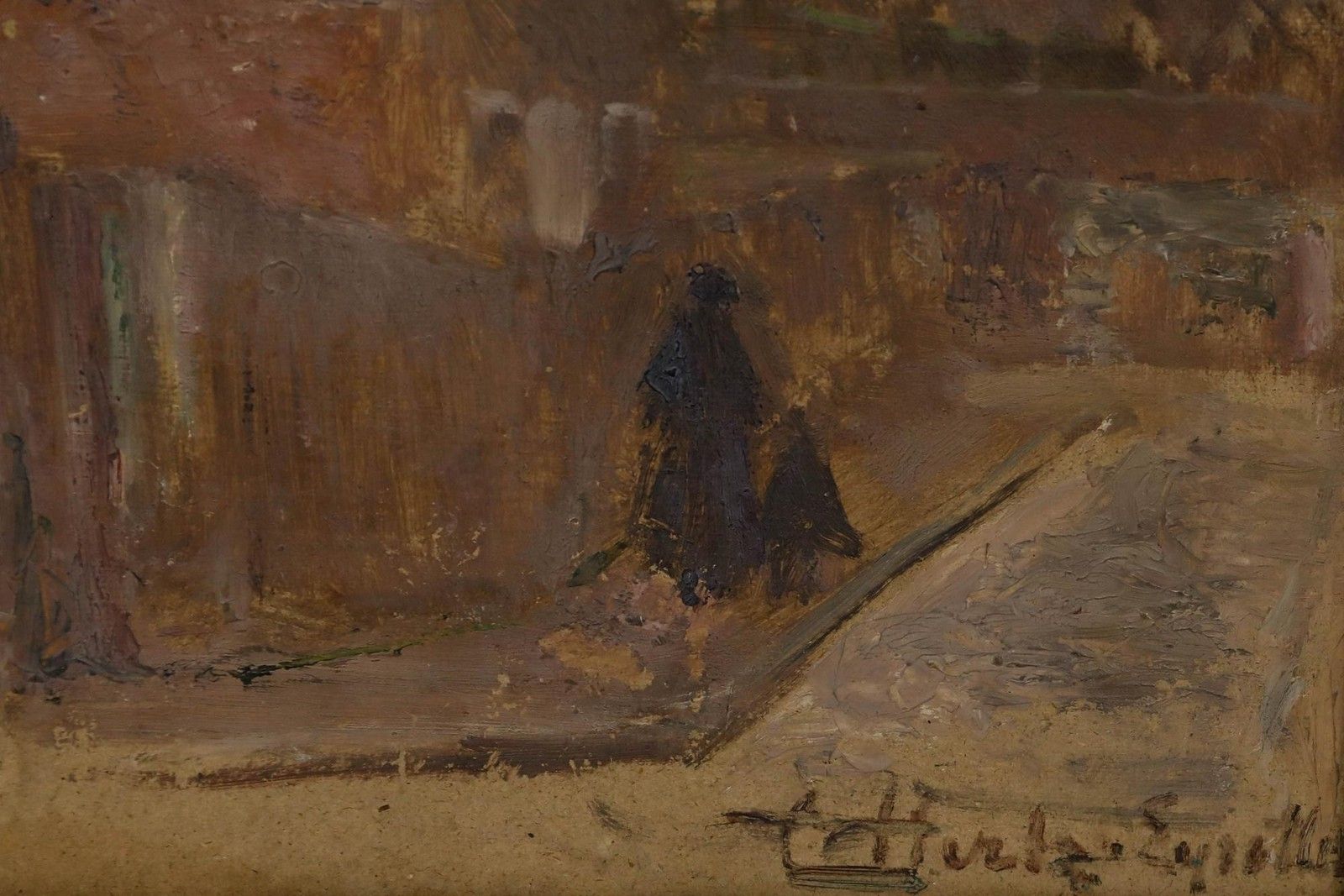 Cecile Hertz Eyrolles (1875 1974) Framed Mid 20th Century Oil, Church Corner photo buy