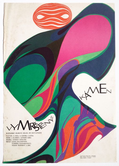 Original Large Film Poster, Upthrown Stone, 1970, Genuine Czech Vintage Print