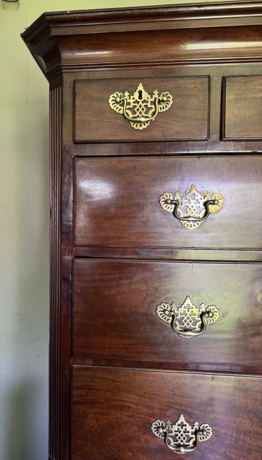 George III Mahogany Chest On Chest Secretaire Tallboy photo vintage