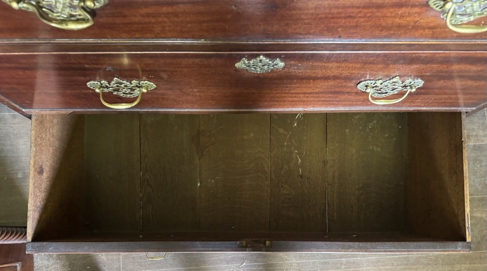 photo vintage George III Mahogany Chest On Chest Secretaire Tallboy