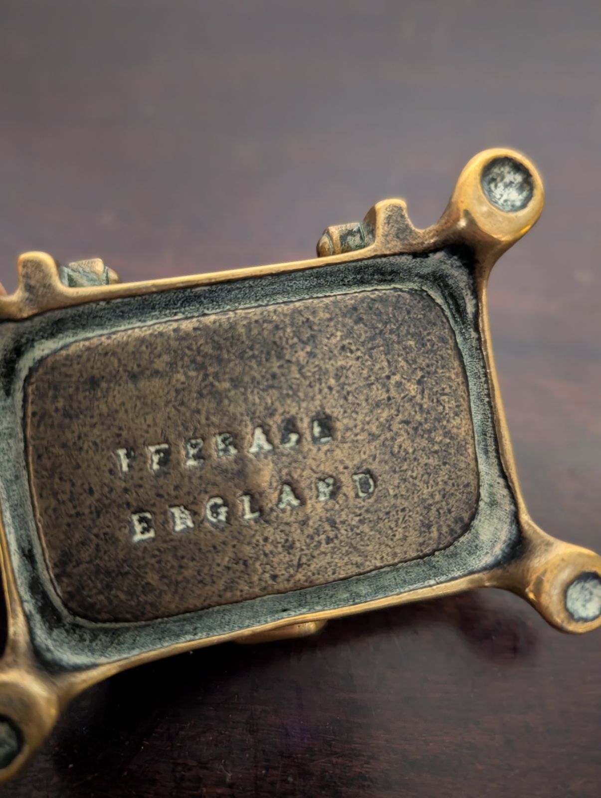 Trio Of Vintage Peerage England Embossed Brass Trinket Boxes photo Home Decor