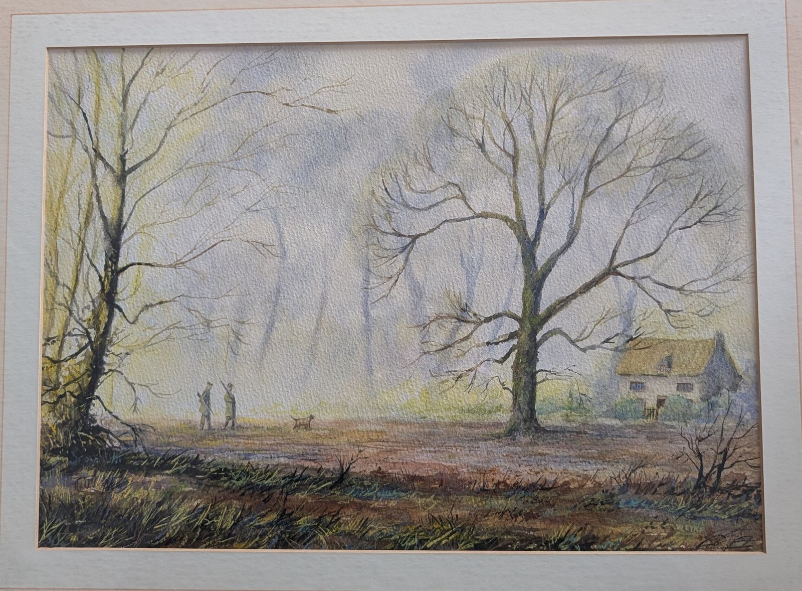 William Eyre Framed Watercolour Painting Morning In The Forest photo for sale