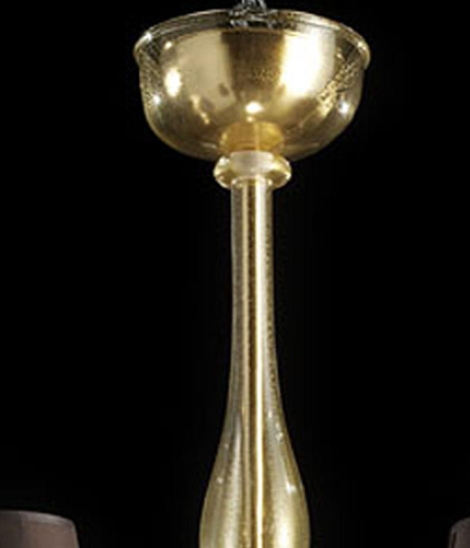 Contemporary Modern Gold Murano Glass Chandelier photo furniture