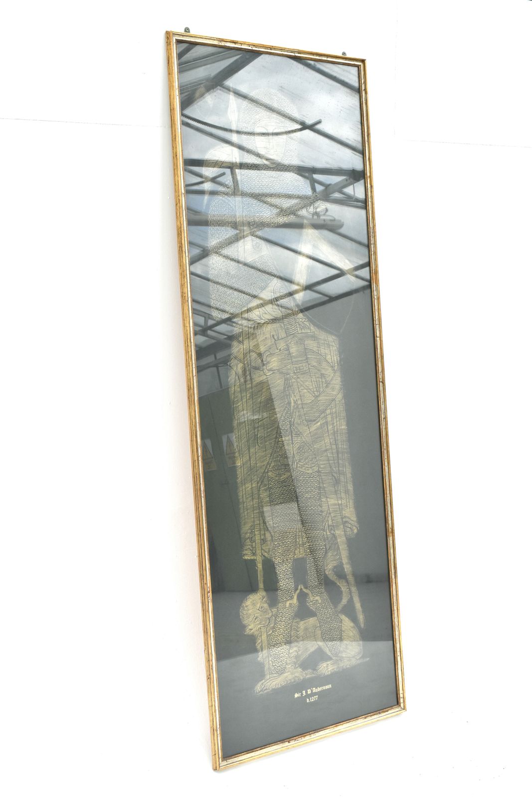 Monumental Brass Rubbing Of A Medieval Knight Sir John D'aubernoun photo buy
