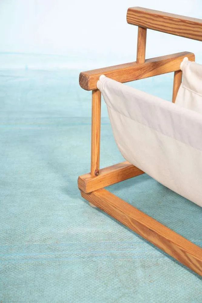 photo furniture Bohemian Spruce Reading Rack 70s, Vintage Pine Magazine Rack.