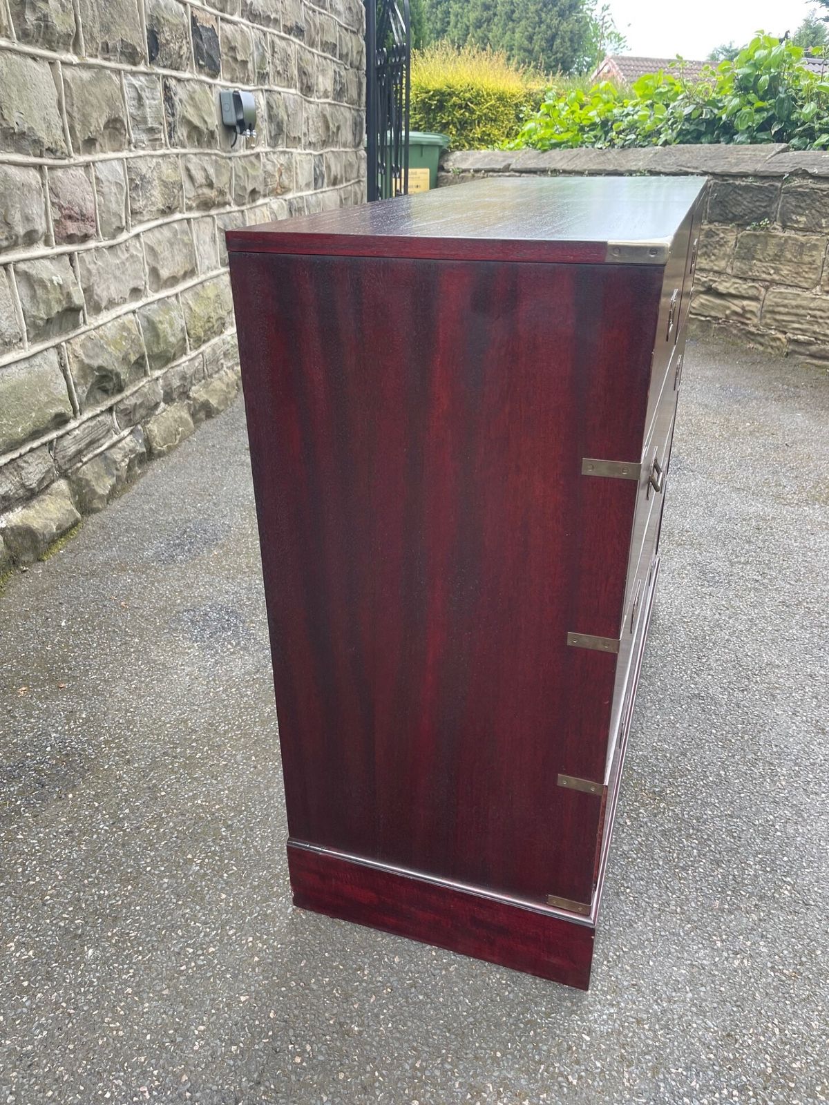 Quality Mahogany Brass Bound  Chest Of Drawers photo vintage