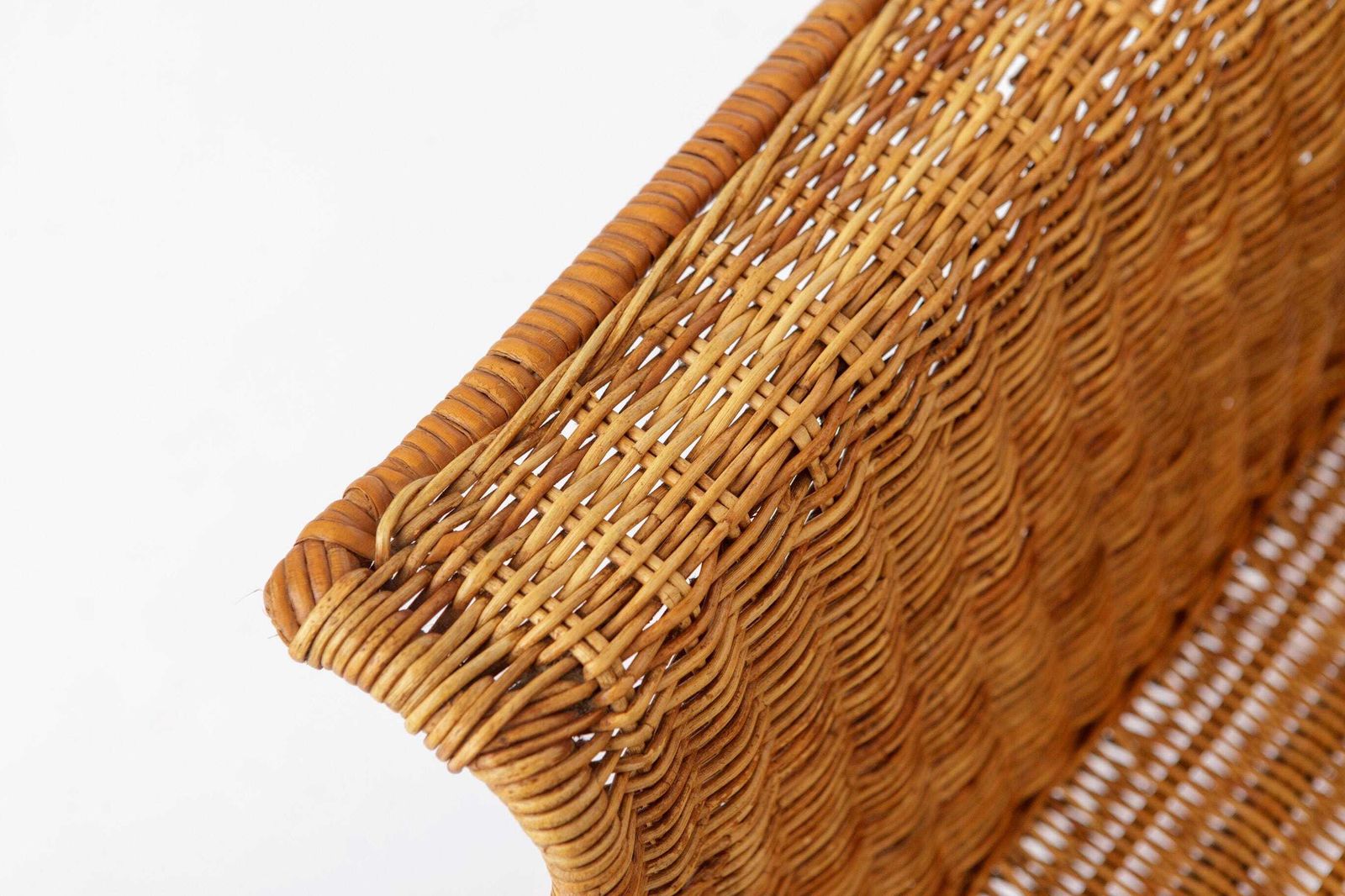 Vintage Basket Chairs Van Gianfranco Legler, Ca. Jaren 1950 | Set Van 3 Zwitserse Rotan Lounge Stoelen | Mid Century Modern photo vinterior