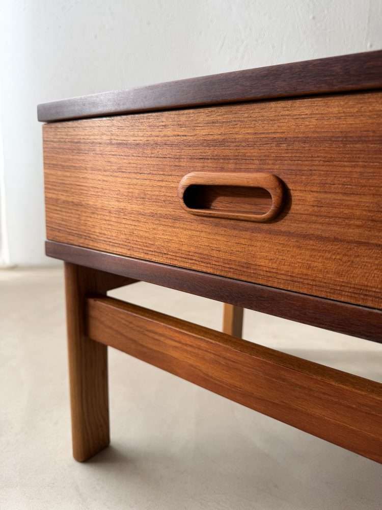 Japandi Lowboard Teak Chest Of Drawers 1960s Scandinavian photo furniture
