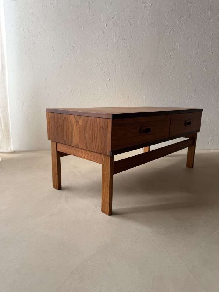 Japandi Lowboard Teak Chest Of Drawers 1960s Scandinavian photo vintage