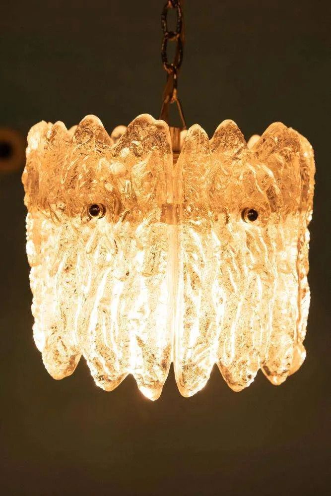 photo buy Vintage Glass Hanging Lamp Orrefors, Space Age Fagerlund Lamp.