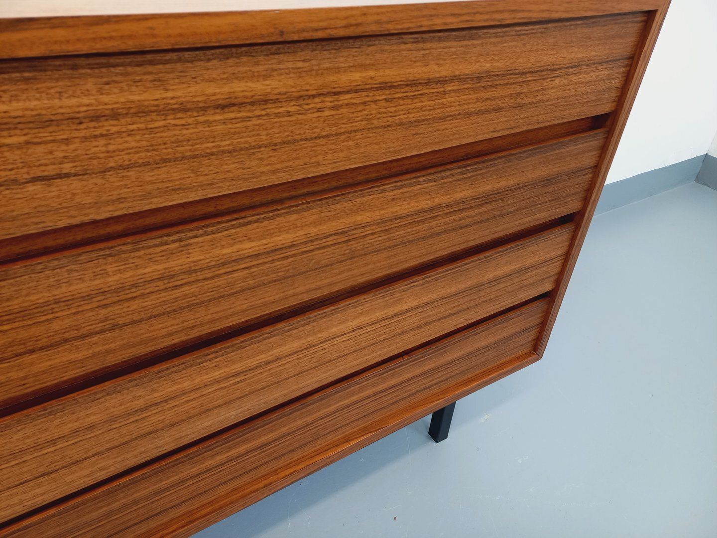 Furniture Modernist Scandinavian Chest Of Drawers In Rosewood And Metal photo