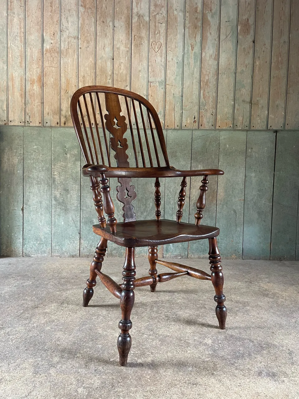 High Smoker’s Windsor Chair, 1800s