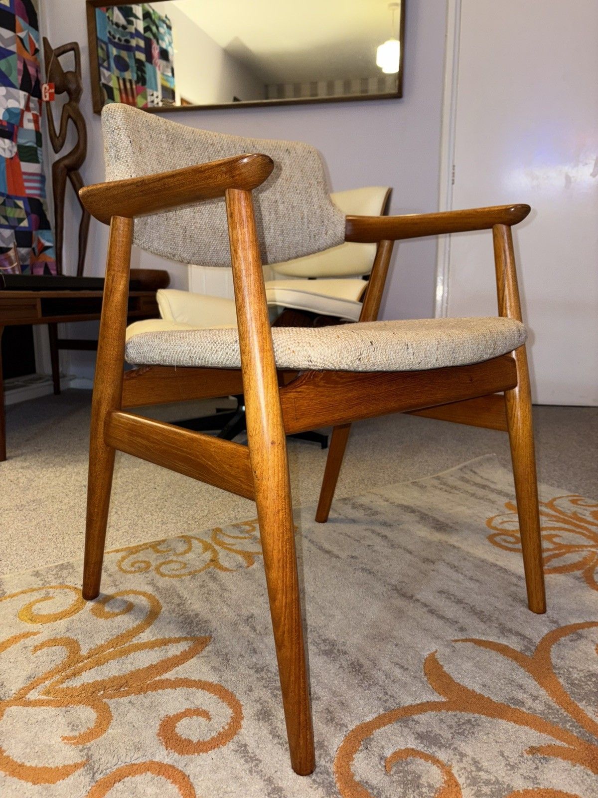 Mid Century Danish Teak Glostrup Dining/Desk Armchair G Plan Era Retro Mcm