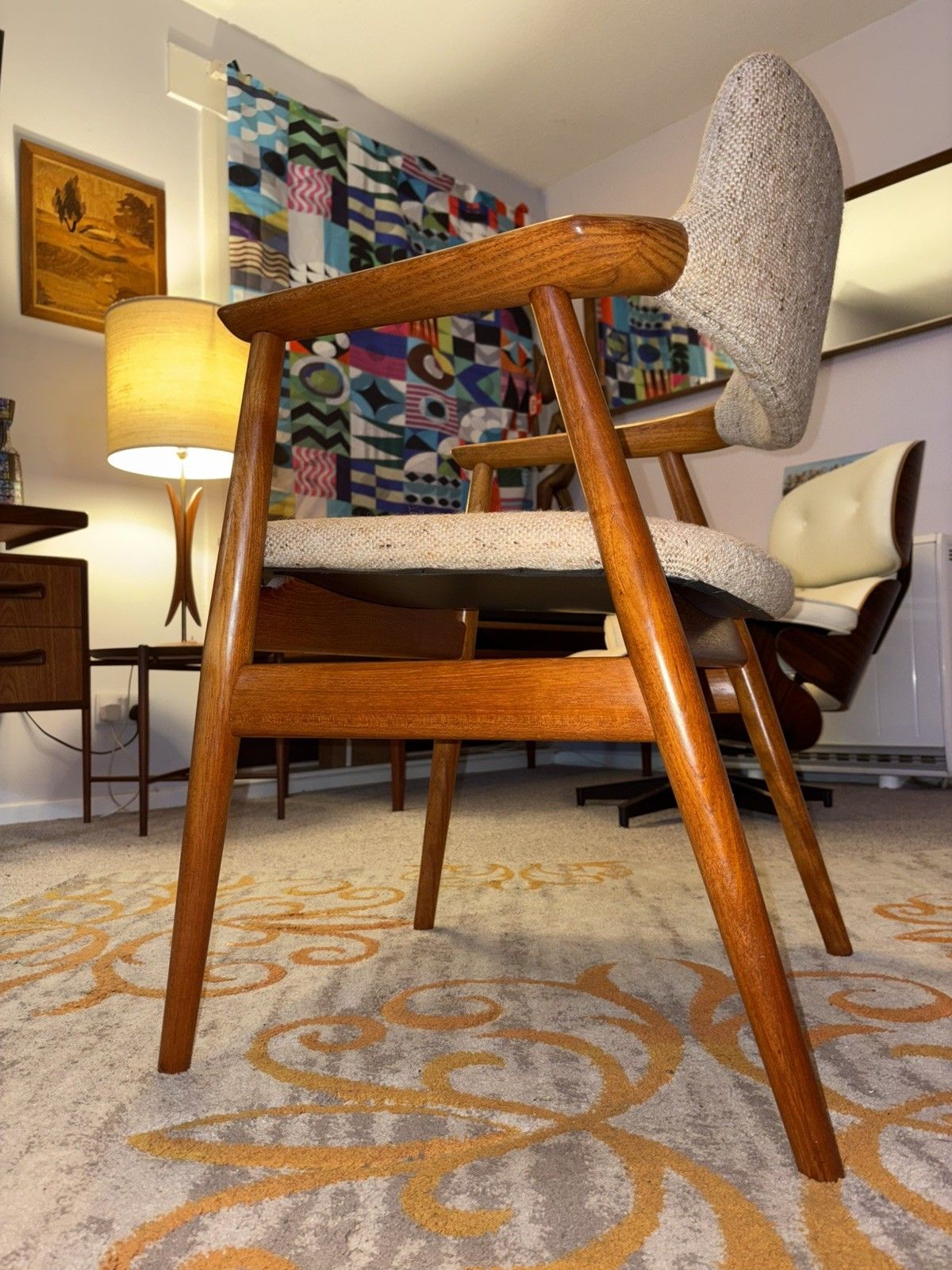 Mid Century Danish Teak Glostrup Dining/Desk Armchair G Plan Era Retro Mcm photo for sale