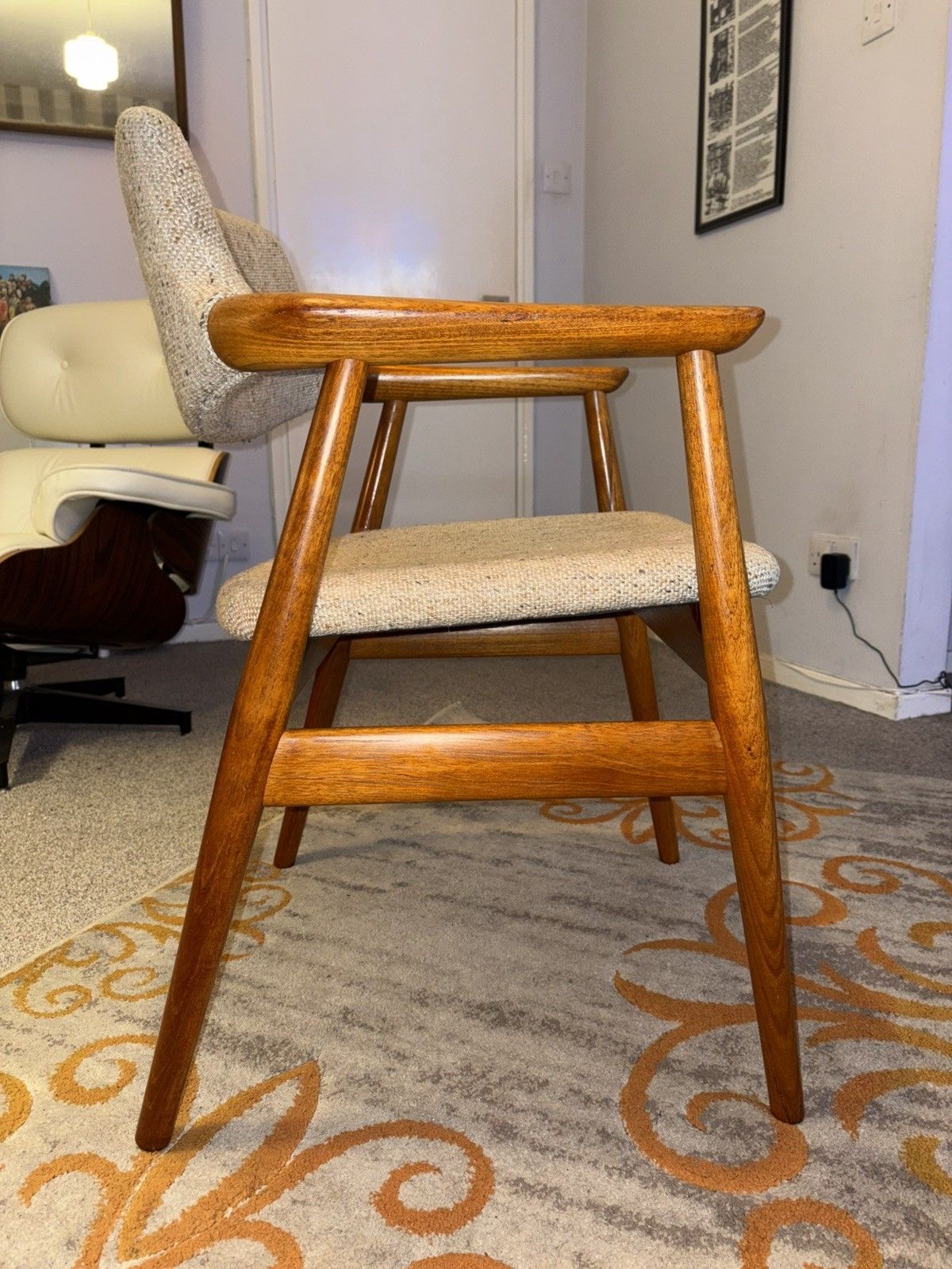 photo furniture Mid Century Danish Teak Glostrup Dining/Desk Armchair G Plan Era Retro Mcm