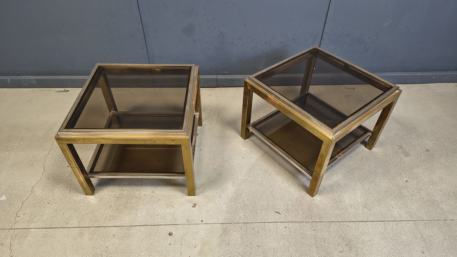 695.0 Pair Of Side Tables Byjean Charles, 1970s photo