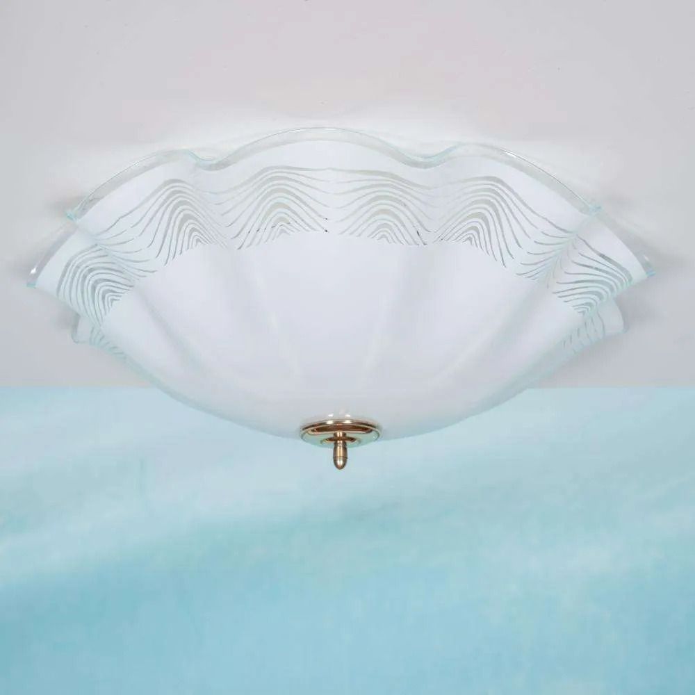 Vintage Glazen Plafondlamp Uit De Jaren 1970, Space Age Plafondlamp photo furniture