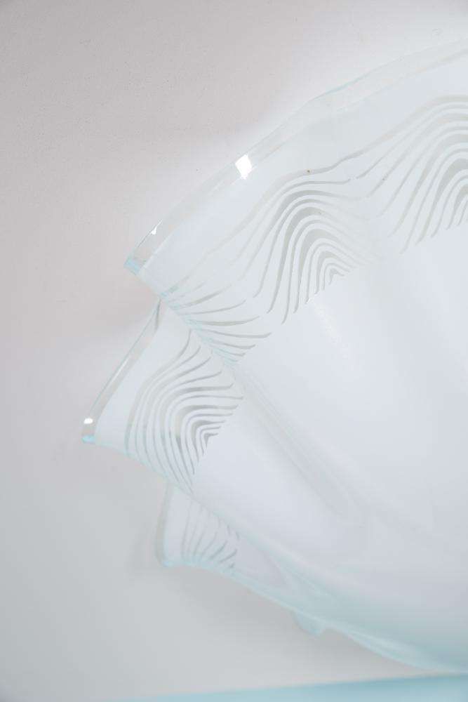 photo furniture Vintage Glazen Plafondlamp Uit De Jaren 1970, Space Age Plafondlamp