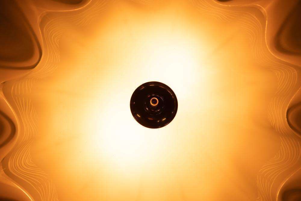 photo vinterior Vintage Glazen Plafondlamp Uit De Jaren 1970, Space Age Plafondlamp