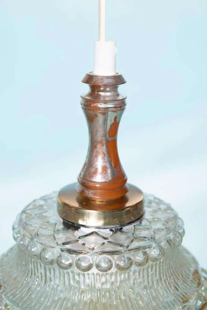 Vintage Scandinavische Glazen Hanglamp – Bubbles Glass Pendant. photo Verlichting