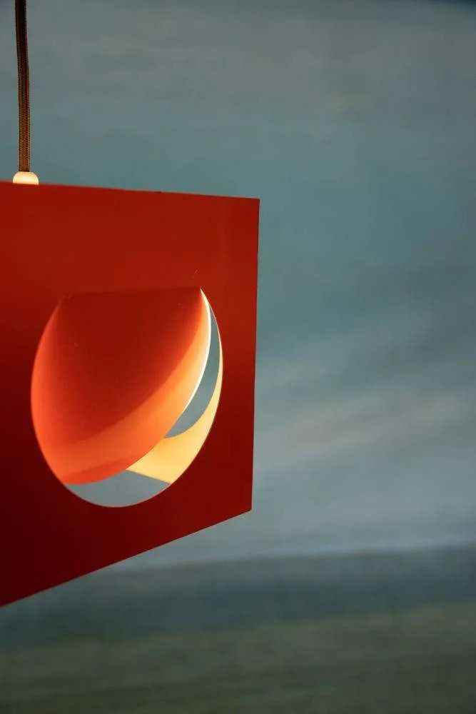photo buy Space Age Finnish Design Hanging Lamp, 1960s Kubus Stockmann Orno.