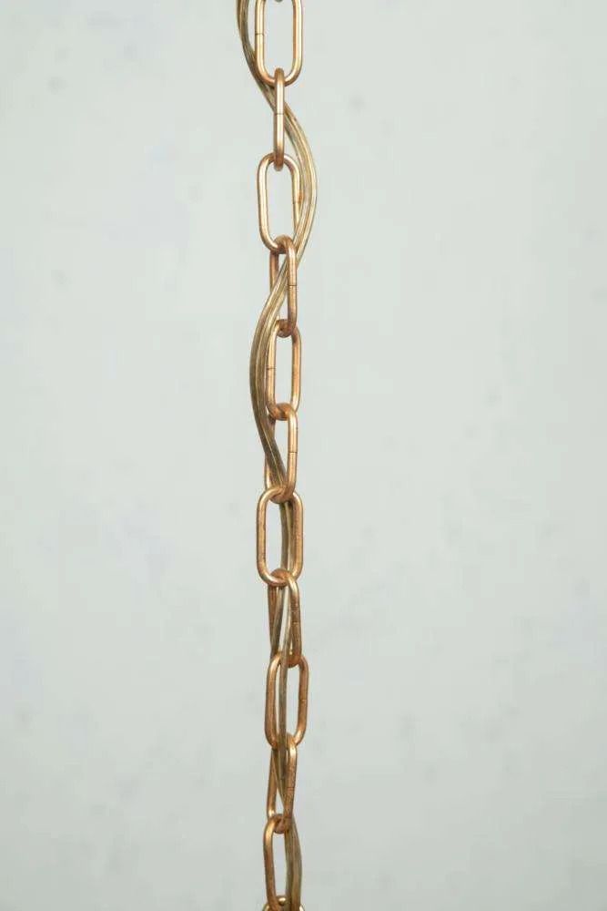 287.0 Vintage Messing & Ijsglas Hanglamp, Vitrika Glazen Hanglamp photo