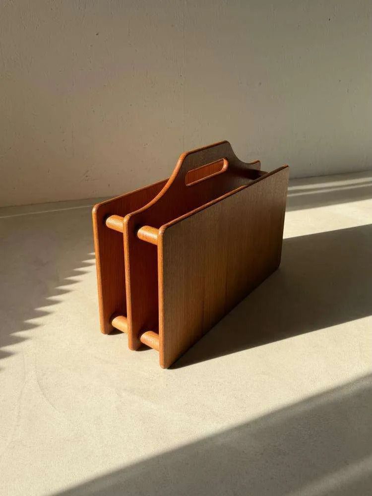 Deens Teakhouten Tijdschriftenrek, Ca. Jaren 1970