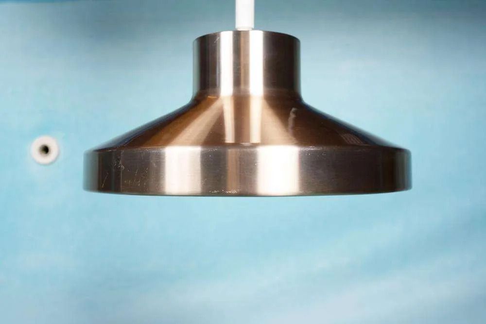 Vintage Aluminum Pendant Lamp From The 60s/70s, Dining Table Lamp. photo for sale