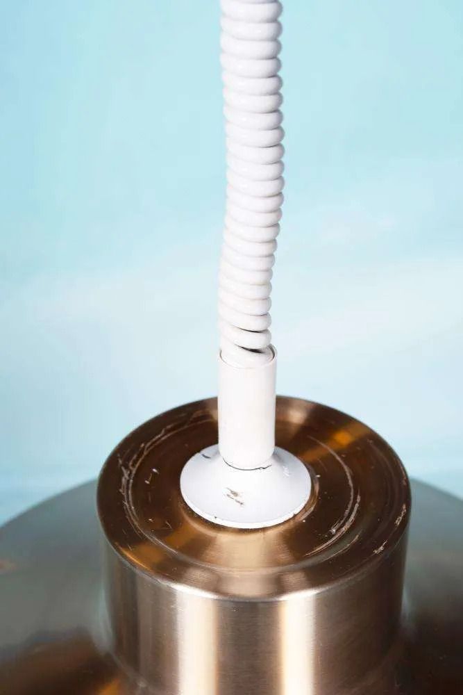 Vintage Aluminum Pendant Lamp From The 60s/70s, Dining Table Lamp. photo vinterior