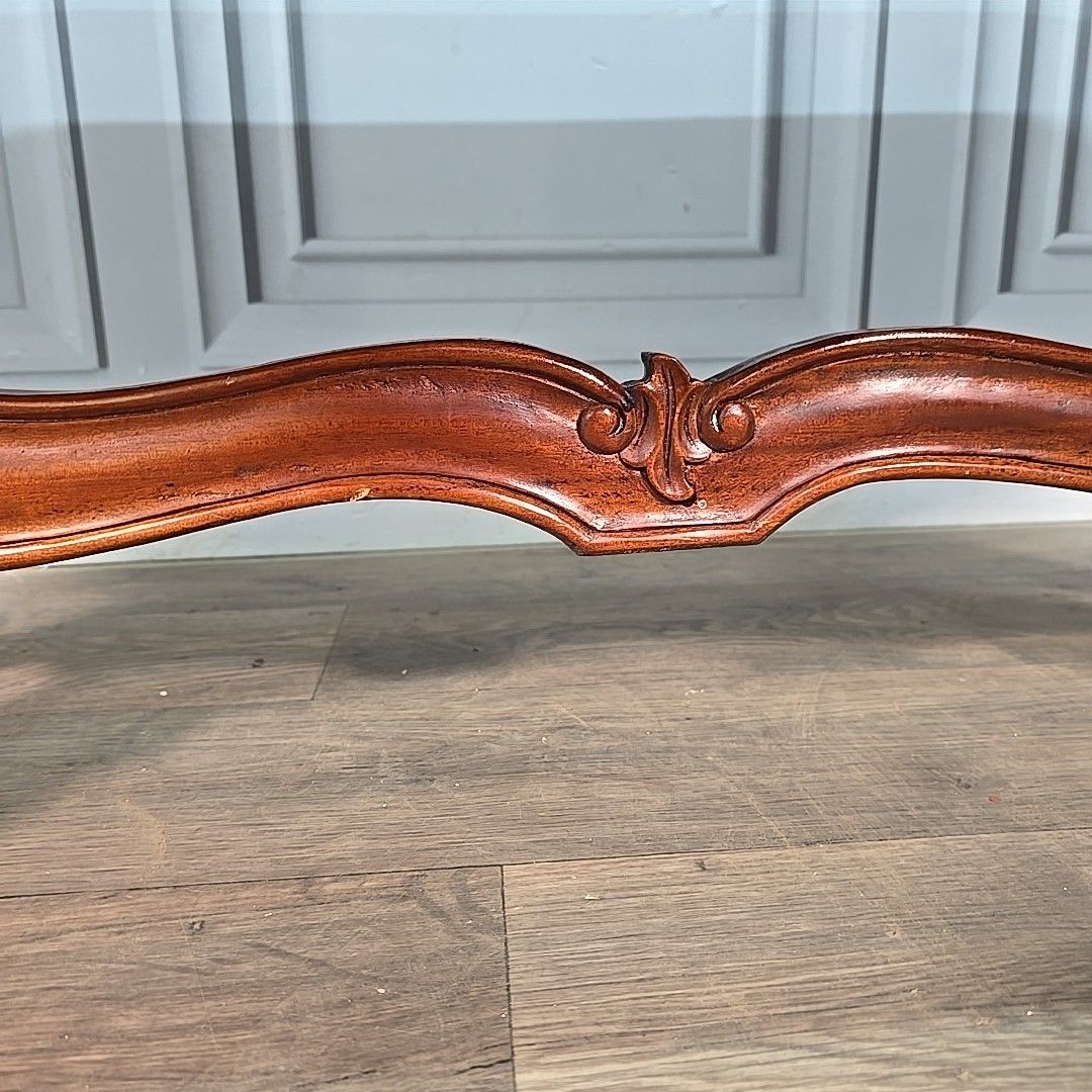 Furniture Antique  Coffee Table Victorian Style Mahogany Ball Claw Carved Pedestal Legs photo
