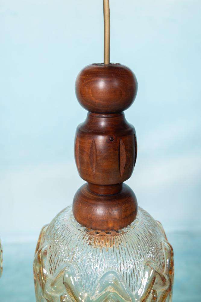 Brutalist Glazen Hanglampen Jaren '70, Vintage Zweedse Hanglamp. photo for sale