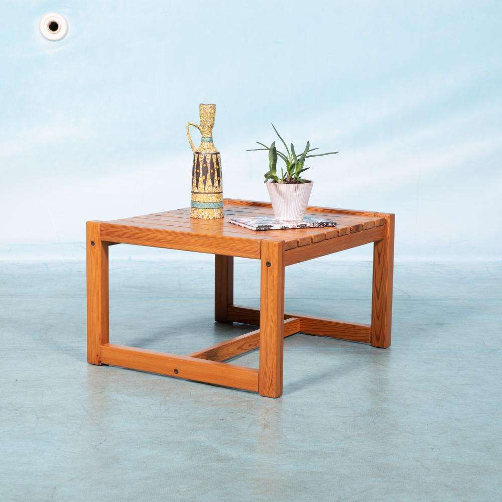 Vierkante Japandi Bijzettafel Jaren 1970, Safari Möbring Ikea.