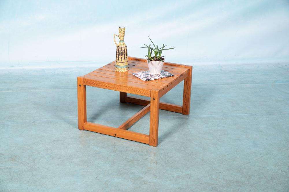Vierkante Japandi Bijzettafel Jaren 1970, Safari Möbring Ikea. photo for sale