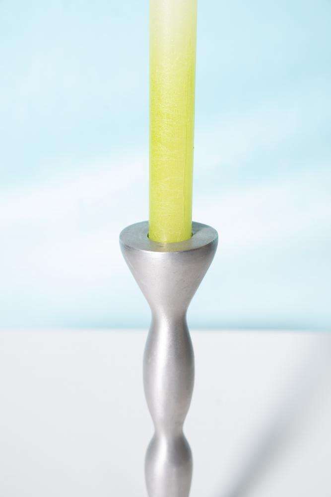 Set Of Space Age Candlesticks 70s/80s, Organic Aluminium. photo furniture