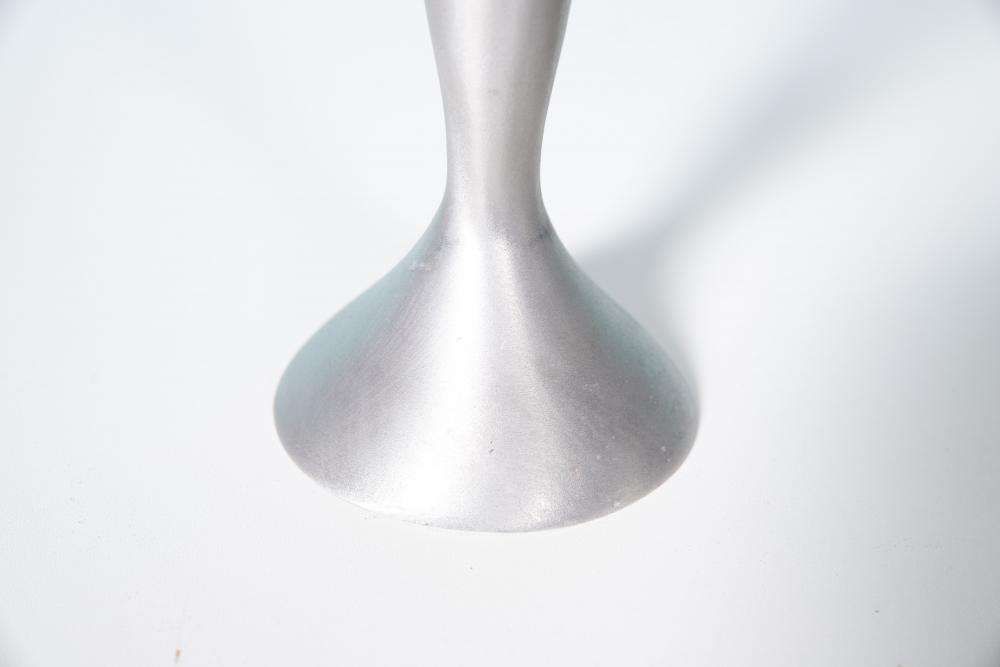 Set Of Space Age Candlesticks 70s/80s, Organic Aluminium. photo vinterior