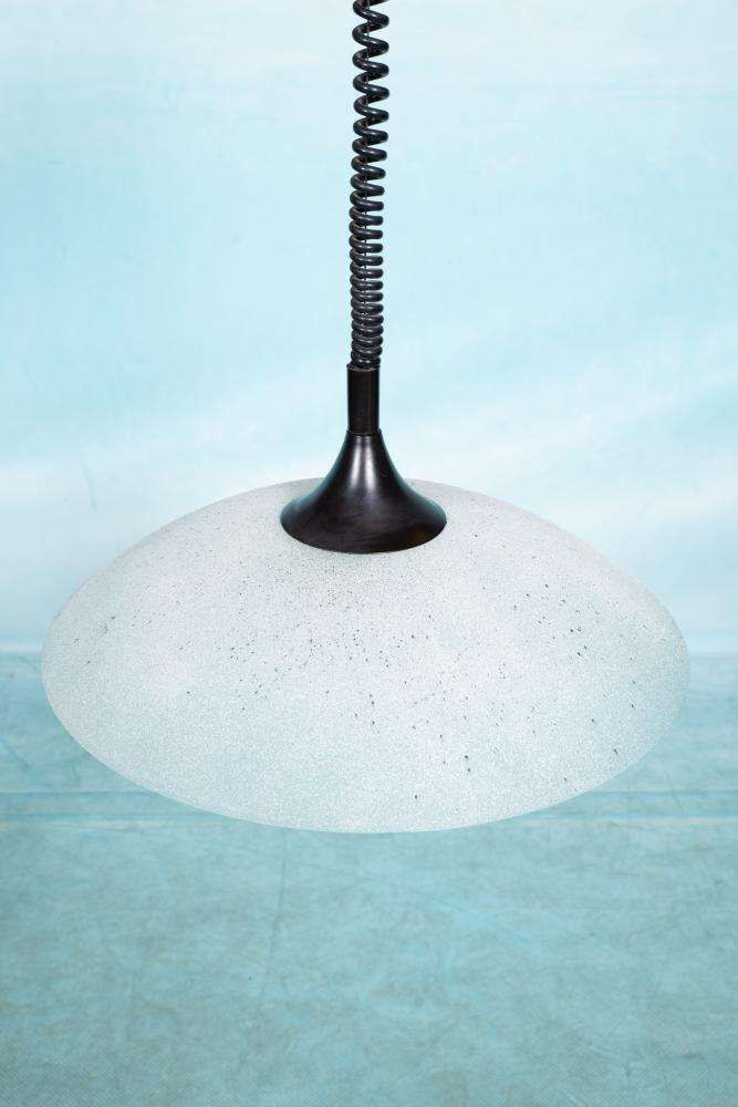 Memphis Jaren 1980 Glazen Hanglamp, Vintage Treklamp. photo furniture