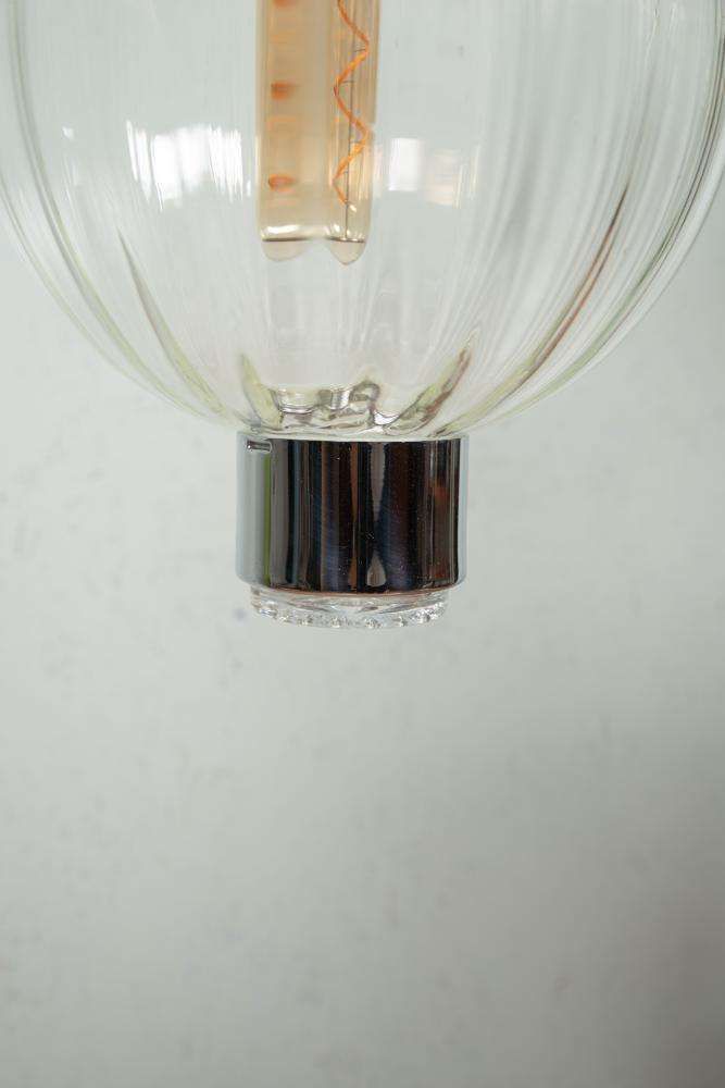 photo furniture Space Age Glazen Bollamp, Mid Century Modern Glazen Hanglamp, Jaren Zestig/60s.