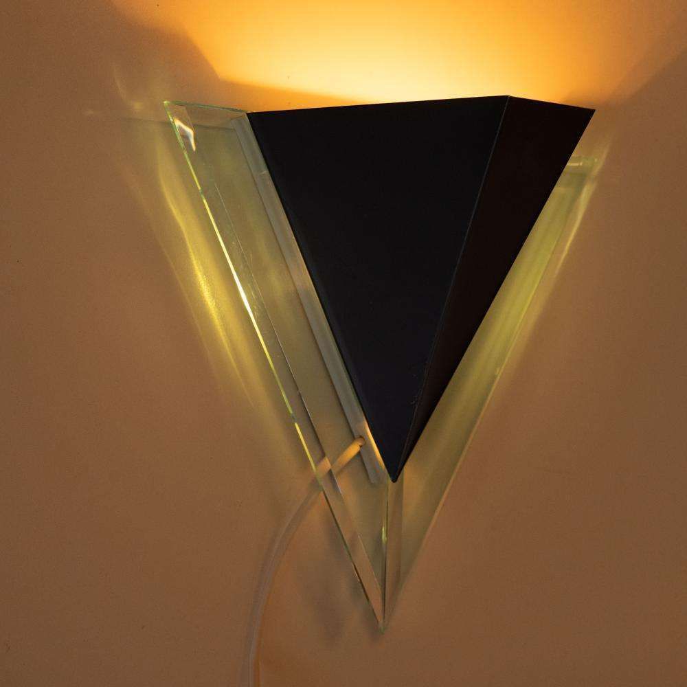 photo for sale Minimalist Wall Lamp 80s Postmodern Light Scone