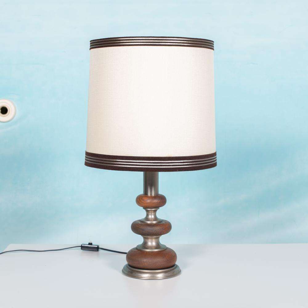 Bohemian Tafellamp Jaren 1960 – Space Age Houten Nachtkastlamp photo furniture