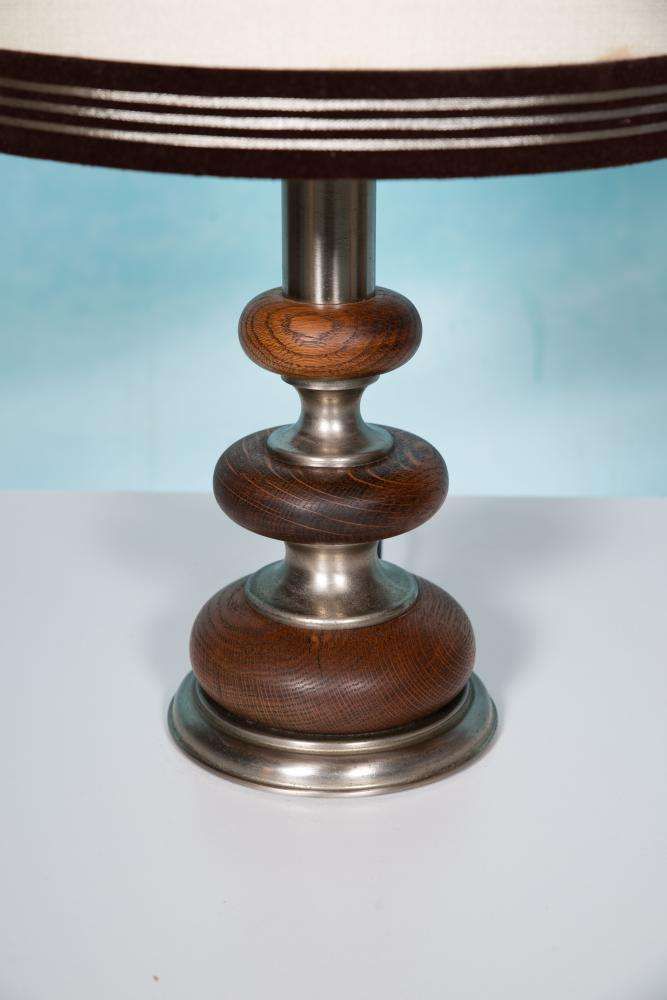 Bohemian Tafellamp Jaren 1960 – Space Age Houten Nachtkastlamp photo buy
