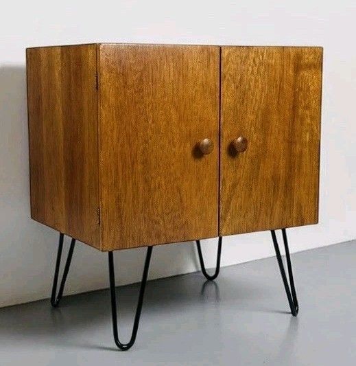 Mid Century Teak Record Cabinet Cupboard Mid Century Retro C1960s photo for sale