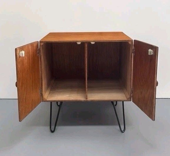 Mid Century Teak Record Cabinet Cupboard Mid Century Retro C1960s photo buy